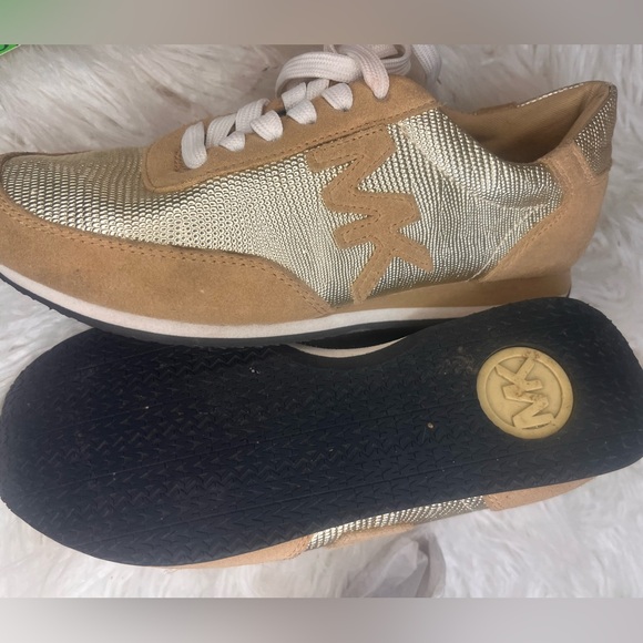 Michael Kors Gold and Tan Sneakers - Picture 4 of 5